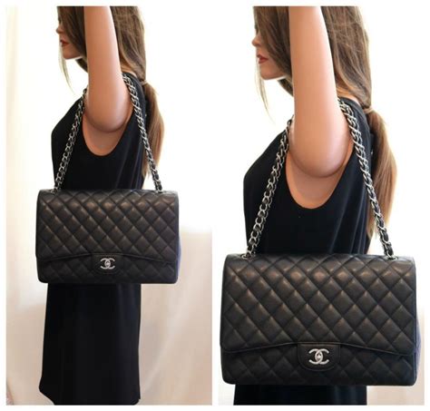 chanel maxi flap size|chanel double flap jumbo.